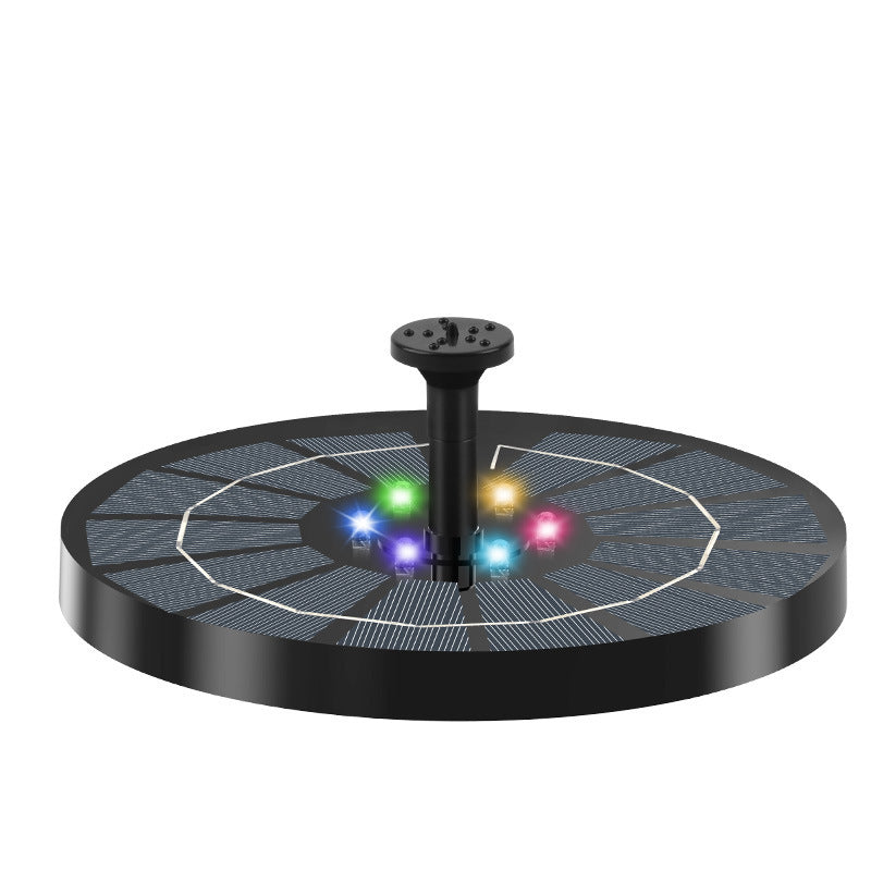 Solar Bird Bath Fountain Pump - Floating LED Water Feature with 5 Nozzles for Gardens and Outdoor Bird Baths