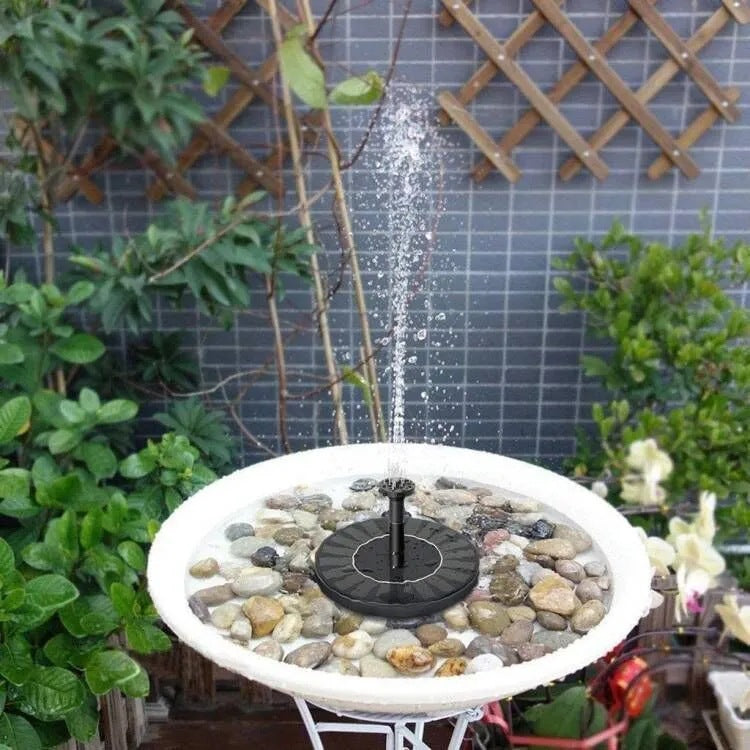 Solar Bird Bath Fountain Pump - Floating LED Water Feature with 5 Nozzles for Gardens and Outdoor Bird Baths