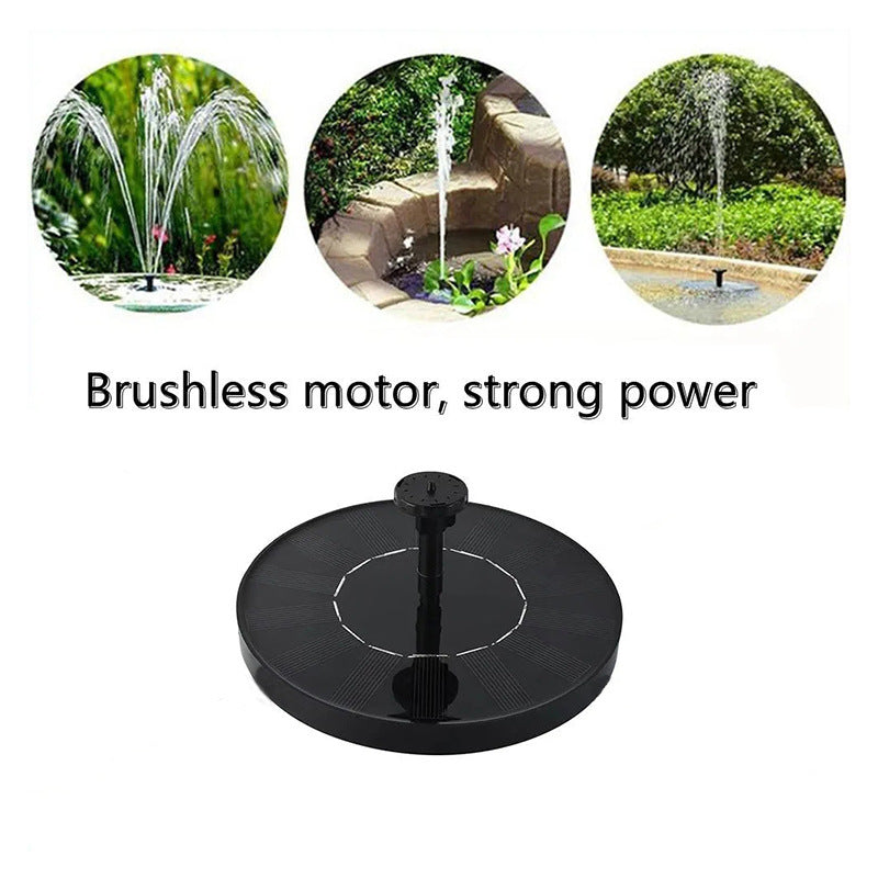 Solar Bird Bath Fountain Pump - Floating LED Water Feature with 5 Nozzles for Gardens and Outdoor Bird Baths
